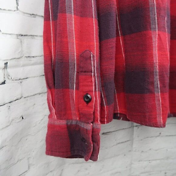 ELIXIR RED FLANNEL BUTTON DOWN LONG SLEEVED MENS SHIRT SIZE XL - Picture 6 of 7